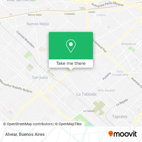 Mapa de Alvear