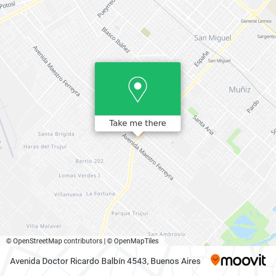 Mapa de Avenida Doctor Ricardo Balbín 4543