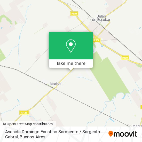 Mapa de Avenida Domingo Faustino Sarmiento / Sargento Cabral