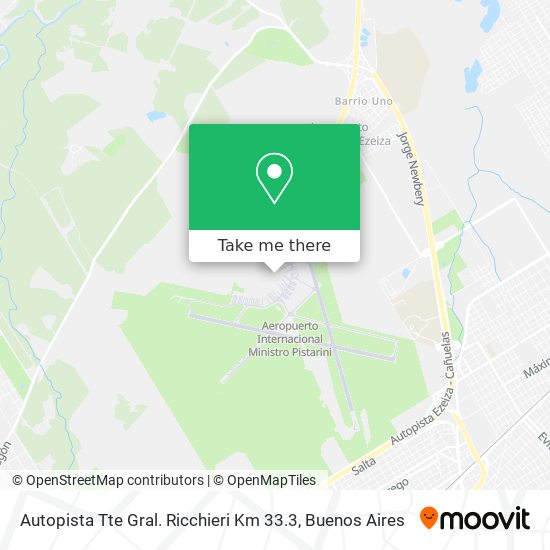 Autopista Tte Gral. Ricchieri Km 33.3 map