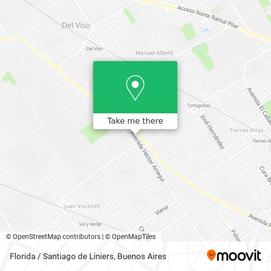 Florida / Santiago de Liniers map