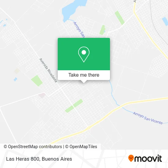 Mapa de Las Heras 800
