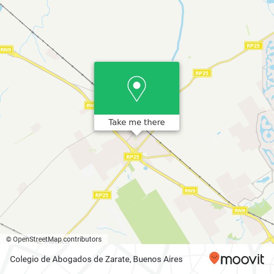 Colegio de Abogados de Zarate map