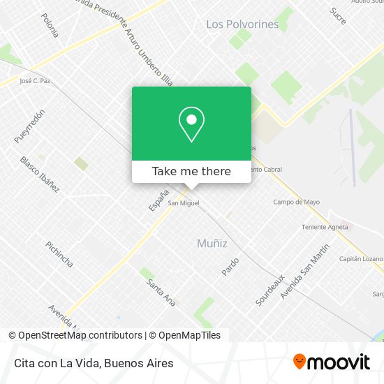 Cita con La Vida map