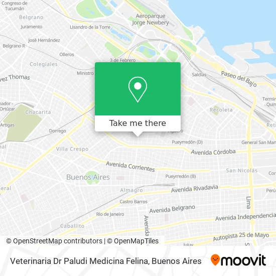 Mapa de Veterinaria Dr Paludi Medicina Felina