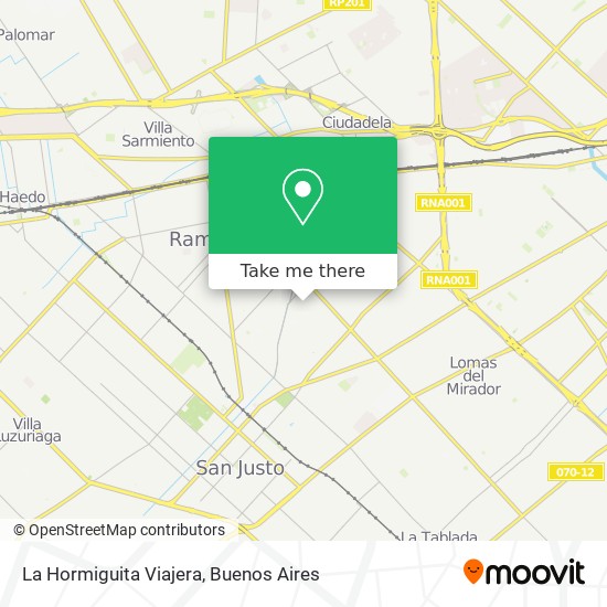 La Hormiguita Viajera map