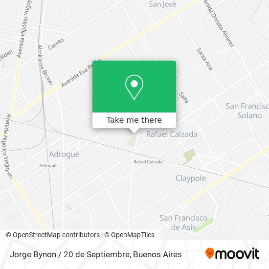 Jorge Bynon / 20 de Septiembre map
