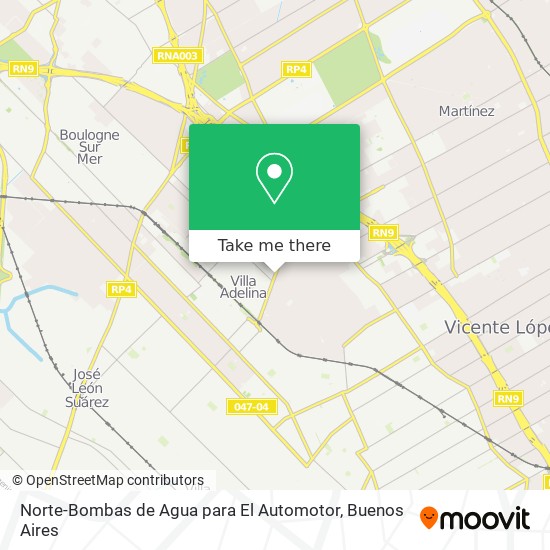 Norte-Bombas de Agua para El Automotor map