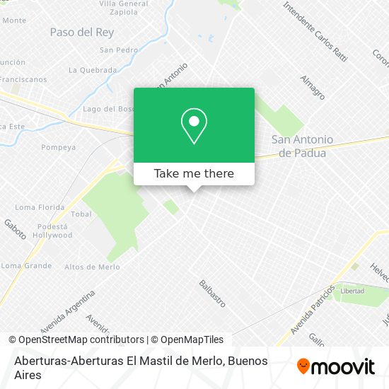 Aberturas-Aberturas El Mastil de Merlo map