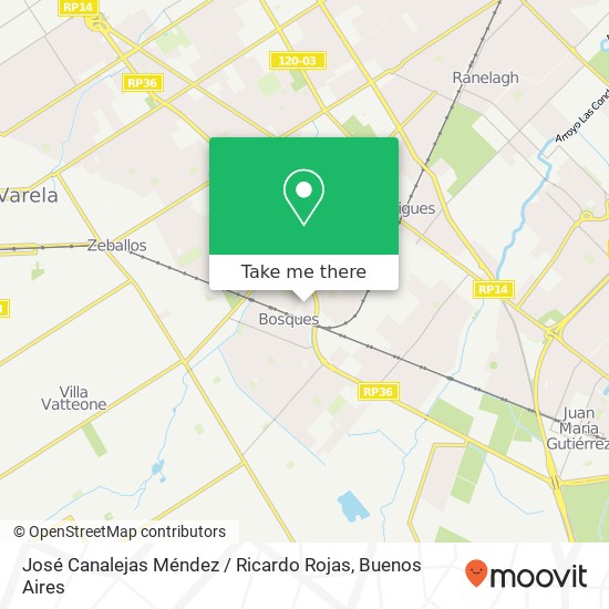 José Canalejas Méndez / Ricardo Rojas map