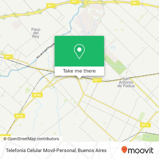 Telefonia Celular Movil-Personal map