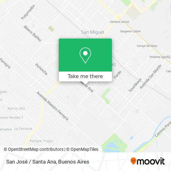 San José / Santa Ana map