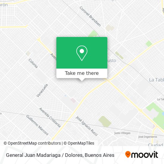 General Juan Madariaga / Dolores map
