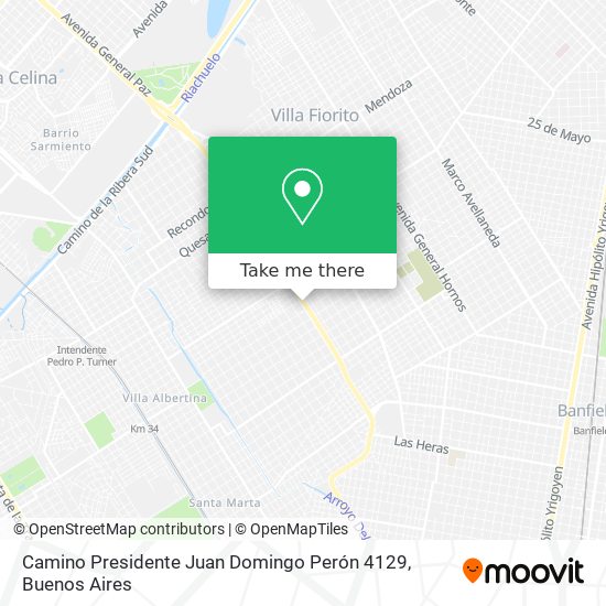 Mapa de Camino Presidente Juan Domingo Perón 4129