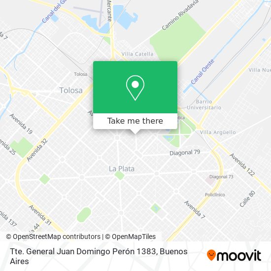 Tte. General Juan Domingo Perón 1383 map
