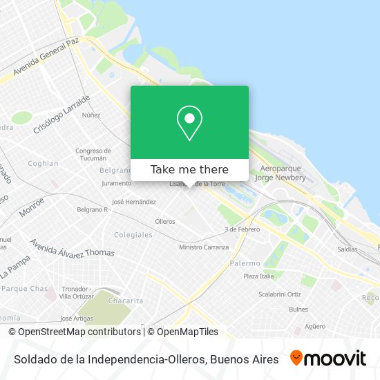 Mapa de Soldado de la Independencia-Olleros