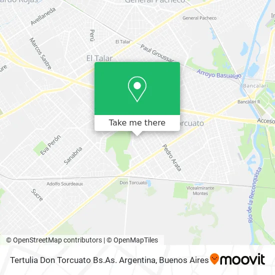 Mapa de Tertulia Don Torcuato Bs.As. Argentina
