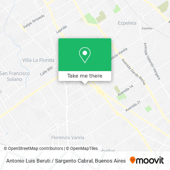 Mapa de Antonio Luis Beruti / Sargento Cabral