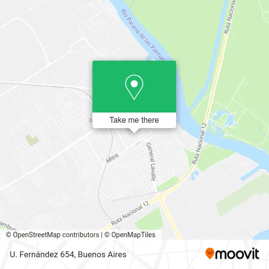 U. Fernández 654 map