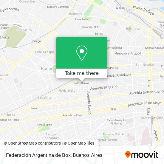 Federación Argentina de Box map