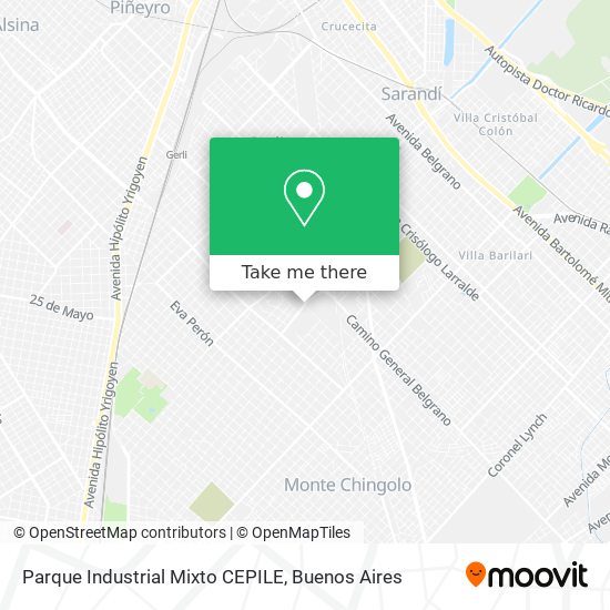 Parque Industrial Mixto CEPILE map