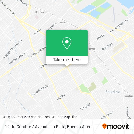 Mapa de 12 de Octubre / Avenida La Plata