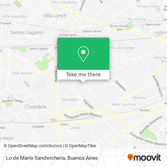 Lo de Mario Sandwichería map