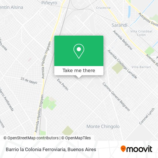 Barrio la Colonia Ferroviaria map