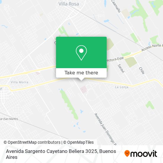 Avenida Sargento Cayetano Beliera 3025 map