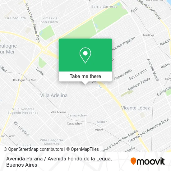 Mapa de Avenida Paraná / Avenida Fondo de la Legua