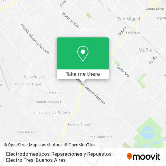 Mapa de Electrodomesticos-Reparaciones y Repuestos-Electro Tres