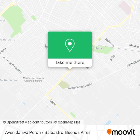 Mapa de Avenida Eva Perón / Balbastro