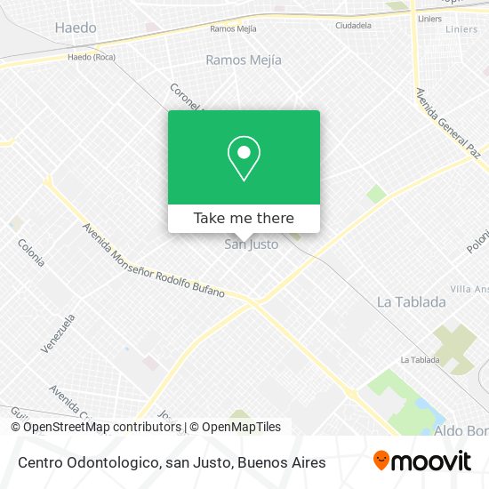 Centro Odontologico, san Justo map