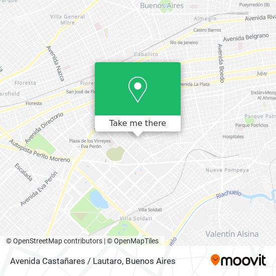 Mapa de Avenida Castañares / Lautaro
