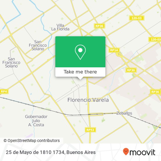 25 de Mayo de 1810 1734 map