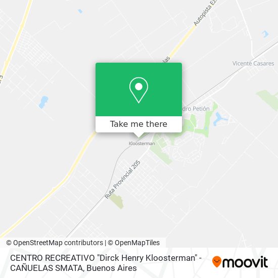CENTRO RECREATIVO "Dirck Henry Kloosterman" - CAÑUELAS SMATA map