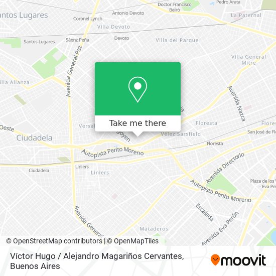Víctor Hugo / Alejandro Magariños Cervantes map