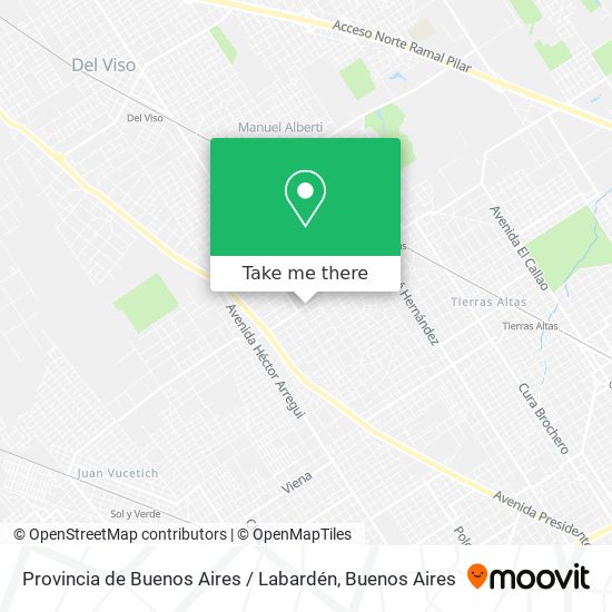 Mapa de Provincia de Buenos Aires / Labardén