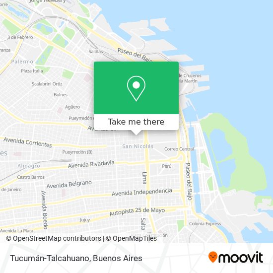 Mapa de Tucumán-Talcahuano