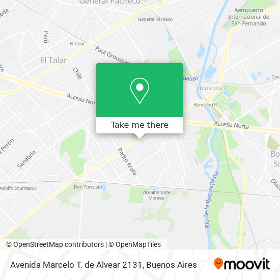 Avenida Marcelo T. de Alvear 2131 map