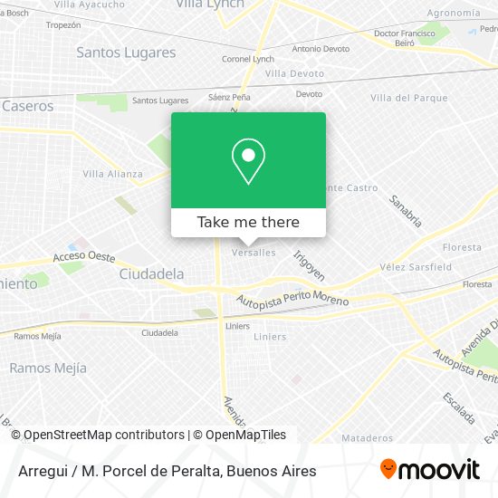 Arregui / M. Porcel de Peralta map