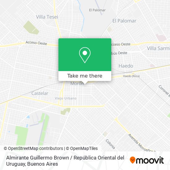 Almirante Guillermo Brown / República Oriental del Uruguay map