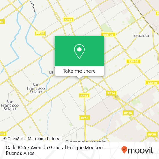 Calle 856 / Avenida General Enrique Mosconi map