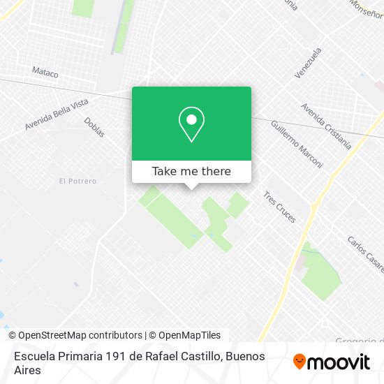 Mapa de Escuela Primaria 191 de Rafael Castillo