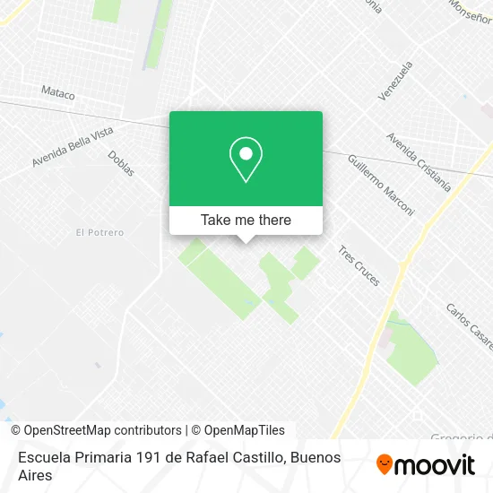 Escuela Primaria 191 de Rafael Castillo map
