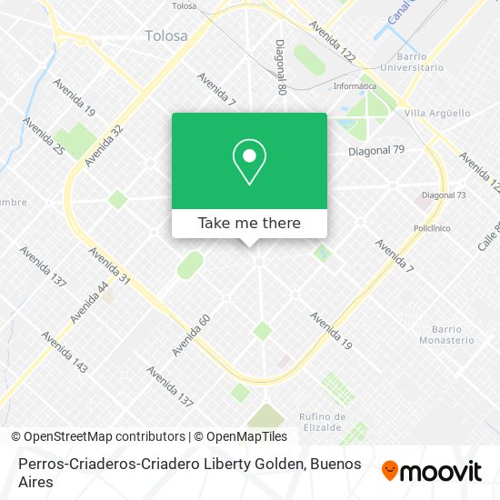 Perros-Criaderos-Criadero Liberty Golden map