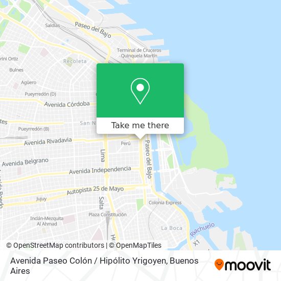 Avenida Paseo Colón / Hipólito Yrigoyen map