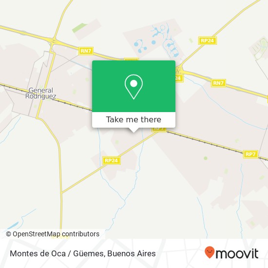 Montes de Oca / Güemes map