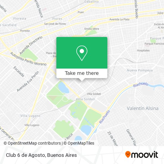 Mapa de Club 6 de Agosto