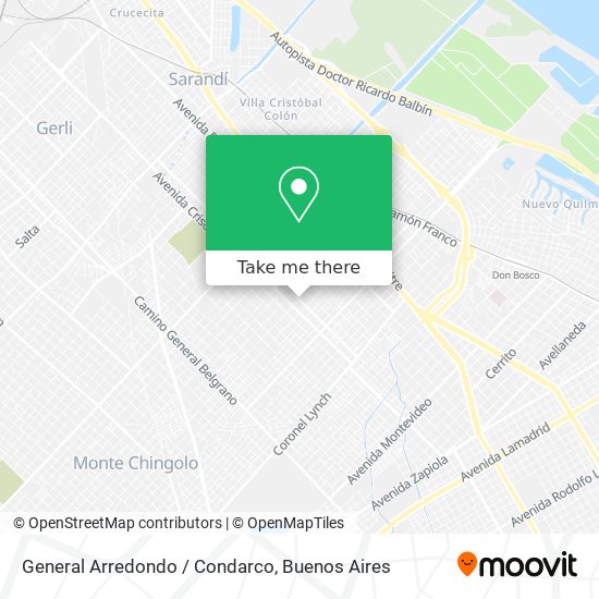 General Arredondo / Condarco map